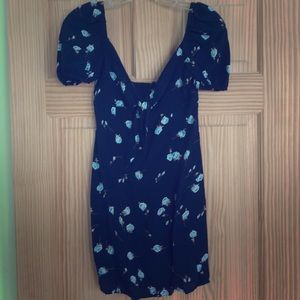 Blue Life cap sleeve mini dress